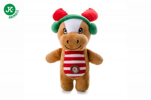 JK | Rénszarvas X-Mas – Karácsonyi plüss sípoló játék kutyáknak (23 cm)