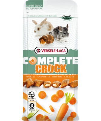 Versele-Laga CROCK Complete Carrot | Jutalomfalat rágcsálóknak | Sárgarépás - 50 g