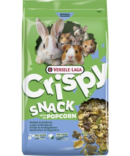 Versele-Laga Crispy Snack Pop Corn | Könnyű és ropogós csemege mix rágcsálók és nyulak számára – 550 g