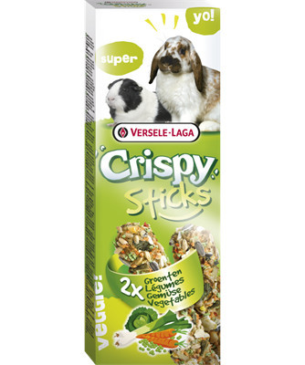 Versele-Laga Crispy Sticks Rabbits, Guinea Pigs | Dupla rúd | Zöldséges - 110 g