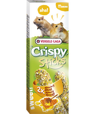 Versele-Laga Crispy Sticks Hamster, Gerbils | Dupla rúd | Mézes - 110 g