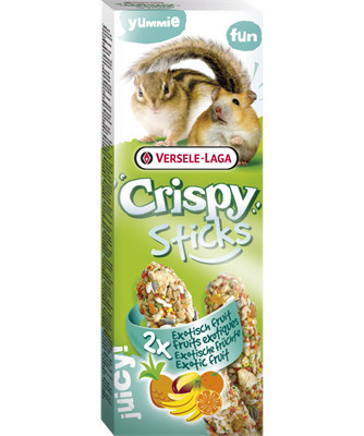 Versele-Laga Crispy Sticks Hamster, Squrriels | Dupla rúd | Egzotikus gyümölcsös - 110 g