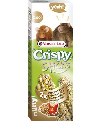 Versele-Laga Crispy Sticks Rats, Mouse | Dupla rúd | Popcorn-mogyoró - 110 g