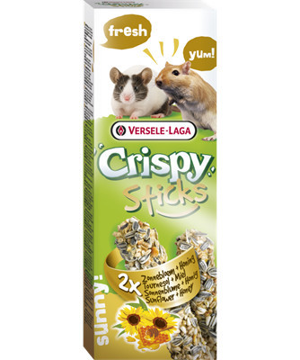 Versele-Laga Crispy Sticks Gerbils, Mice | Dupla rúd | Napraforgó-méz - 110 g