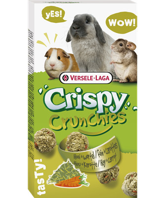 Versele Laga Crispy Crunchies Hay | Kiegészítő eleség nyulaknak és rágcsálóknak – 75 g