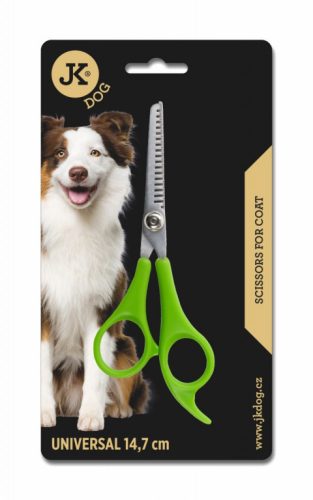 JK Animals | Professzionális egyoldalas trimmelő és ritkító olló kutyáknak – 16 cm