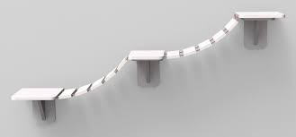 Trixie Climbing Ladder for Wall Mounting | Falra szerelhető mászólétra macskák számára (fehér) – 150 × 30 cm