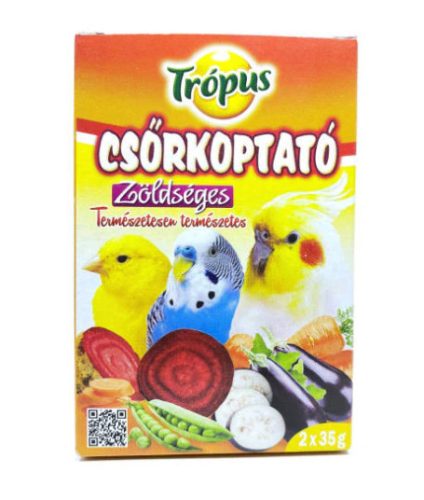 Trópus | Csőrkoptató - ízesített (zöldséges) díszmadarak részére - 2x35g