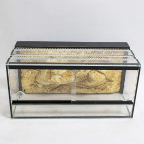   60 x 30 x 30 cm | Prémium minőségű terrárium | 3D sziklaháttérrel