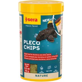   Sera Pleco Chips Nature | Süllyedő eledel algázó harcsák számára – 250 ml / 92 g