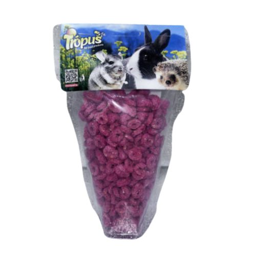 Trópus Céklás Karika | Természetes kiegészítő eleség rágcsálóknak és madaraknak – 200 g