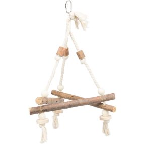   Trixie Swing on Rope | Játék (fa hinta kötélen) díszmadarak részére - 27x27x27 cm