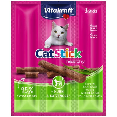 Vitakraft | Cat Stick Mini | Jutalomfalat | Csirke, macskafű - 3x6 g