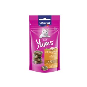  Vitakraft | Cat Yums Snack | Jutalomfalat | Csirke, macskafű - 40 g