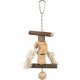 Trixie Toy for ornamental birds | Játék (fa,kötéllel) díszmadarak részére - 20 cm