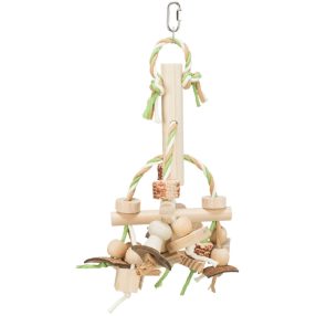   Trixie Wooden Toy | Fa játék papírszalagokkal nagy papagájok részére - 31 cm