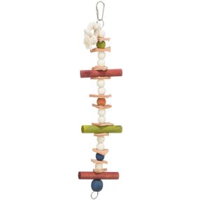   Trixie Colourful Toy | Fa játék gyöngyökkel nagy papagájok részére - 28 cm