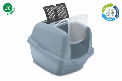 JK | Macska WC MADDY JUNIOR újrahasznosított anyagból, szűrővel és alomlapáttal - 57×43×41 cm