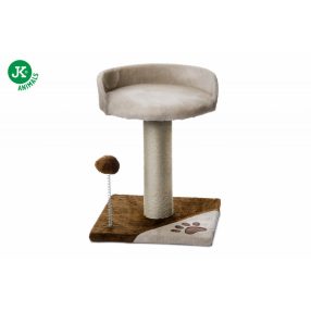   JK | Caty macskakaparó pihenővel, játékkal 32X32X40cm, bézs/barna