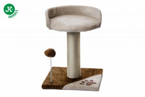 JK | Caty macskakaparó pihenővel, játékkal 32X32X40cm, bézs/barna