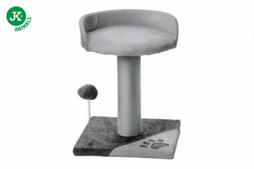 JK | Caty macskakaparó pihenővel, játékkal 32X32X40cm, szürke