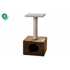 JK | DIABLO plüss macskaház bézs/barna 36x36x66cm