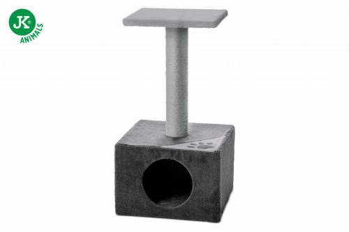 JK | DIABLO plüss macskaház szürke 36x36x66cm