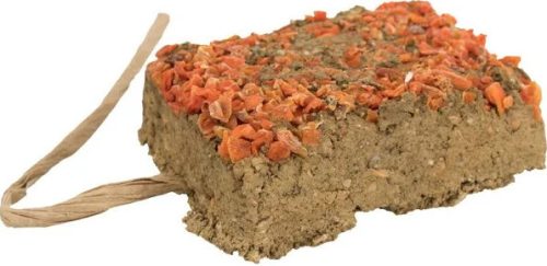 Trixie Clay Stone with Flowers | Fogkoptató rágcsálóknak | Sárgarépával - 100 g