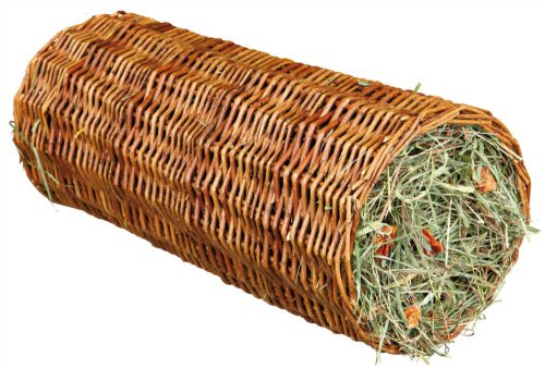 Wicker Tunnel with Hay | Bújócső (vesszőből font) szénával rágcsálók részére - 15x30 cm