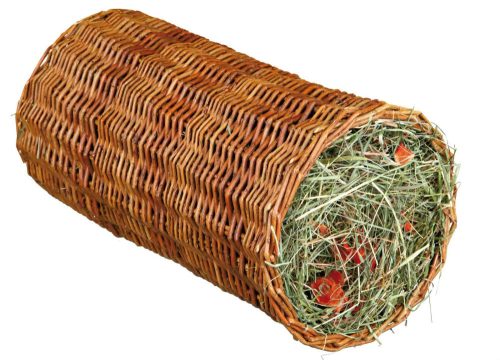 Wicker Tunnel with Hay | Bújócső (vesszőből font) szénával rágcsálók részére - 20x38 cm