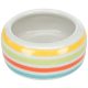 Trixie Ceramic Bowl | Kerámia tál (fehér,csíkos) rágcsálók részére - 50 ml / 8 cm