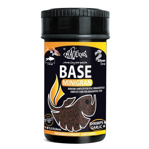 Haquoss | Base Minigran | Teljes értékű mikroszemcsés, akváriumi haltáp - 100 ml