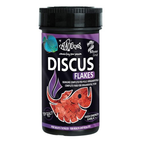 Haquoss | Discus Flakes | Teljes értékű lemezes diszkisz haltáp - 250 ml