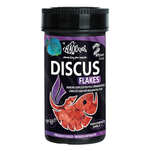 Haquoss | DISCUS FLAKES | Teljes értékű lemezes, Diszkosz táp - 250 ml / 40 g