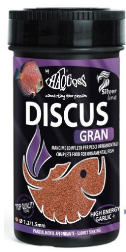 Haquoss | Discus Gran Gourmet | Teljes értékű granulált diszkosz haltáp - 250 ml 