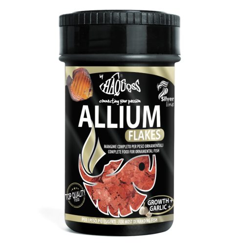 Haquoss | Allium Flakes | Teljes értékű lemezes, fokhagymás diszkosz haltáp - 100 ml