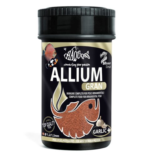 Haquoss | Allium Gran | Teljes értékű granulált, diszkosz/akváriumi haltáp - 100 ml