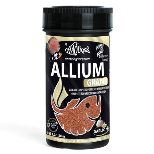 Haquoss | Allium Gran | Teljes értékű granulált, diszkosz/akváriumi haltáp - 250 ml