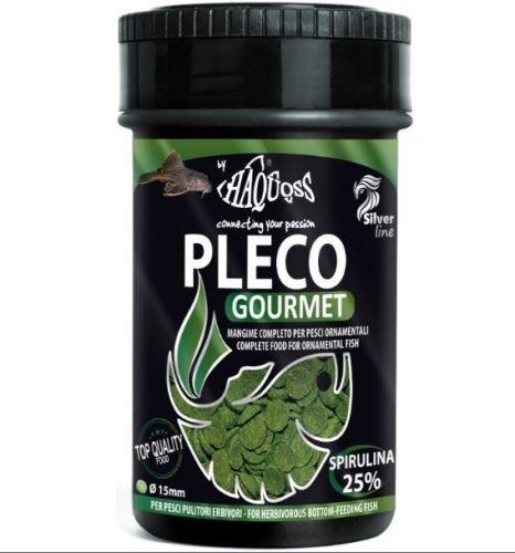 Haquoss | PLECO GOURMET | Teljes értékű algapellet, mindenevő fenéken élő haltáp - 100 ml / 34 g