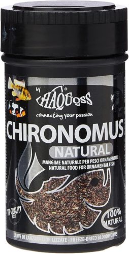 Haquoss | Chironomus | Fagyasztva szárított szúnyoglárva haltáp édesvízi és tengeri díszhalak számára - 100 ml