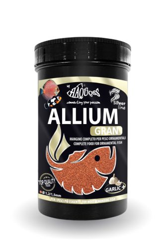 Haquoss | Allium Gran | Teljes értékű granulált, diszkosz/akváriumi haltáp - 1000 ml