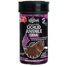   Haquoss | Cichlid Juvenile Gran | Teljes értékű granulátum sügerek számára - 1000 ml