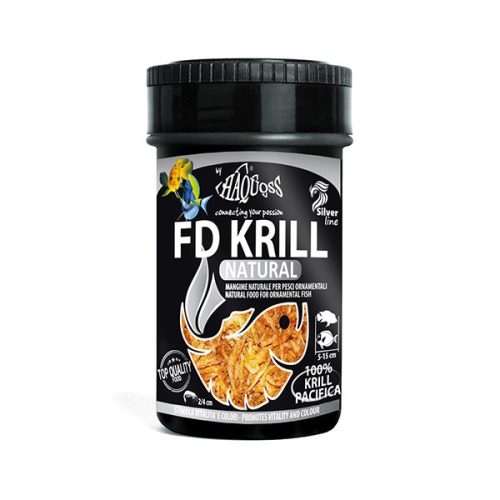 Haquoss | Krill Natural | Kiváló minőségű szárított krill édesvízi és tengeri halak számára - 100 ml 