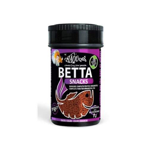 Haquoss | Betta Snacks | Teljes értékű pellet, díszhal táp - 100 ml