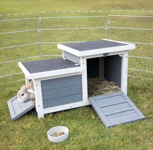 Trixie Small Animal Home | Faház (szürke,fehér) nyulak részére - 70x43x45 cm