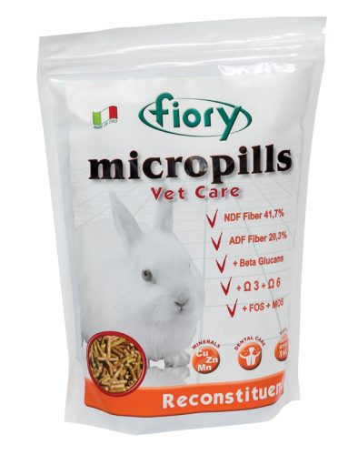 Fiory | Micropills RECONSTITUENT (rabbits) | Összetett diétás takarmány törpenyulak számára - 850 g