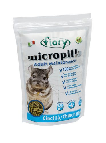 Fiory | Micropills Adult Maintenance (Chinchillas) | Teljes értékű eledel, felnőtt csincsillák számára - 850 g