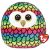 TY Squish-a-Boos párna alakú plüss figura – OWEN, 22 cm (színes bagoly)