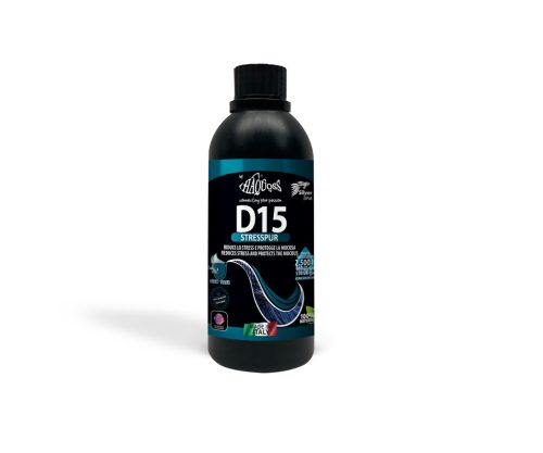 Haquoss | D15 Stresspur Freshwater | Stresszcsökkentő és immunerősítő készítmény édesvízi akváriumokhoz - 250 ml