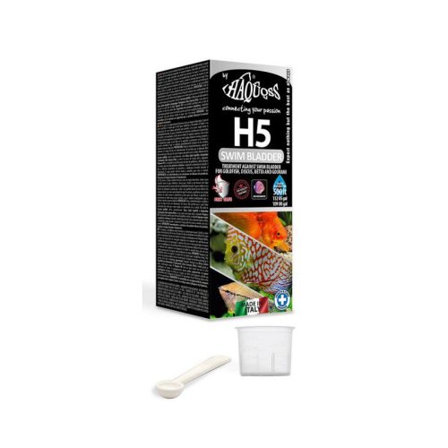 Haquoss | H5 Swim Bladder |  Folyékony készítmény úszóhólyag-betegségek kezelésére akváriumi díszhalaknál – 100 ml
